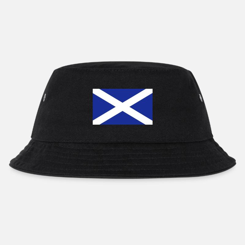 Schottland-Flagge - Kinder Bucket Hat - Schwarz