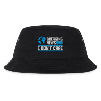Breaking news don't care - Kinder Bucket Hat - Schwarz - Vorne