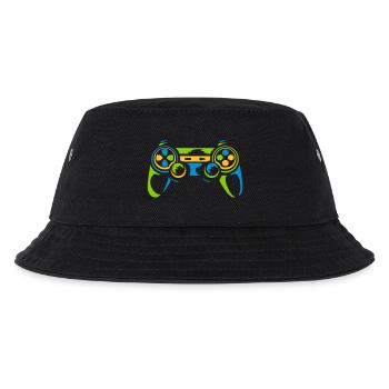Bunter Controller Retro Konsole - Kinder Bucket Hat - Schwarz - Vorne