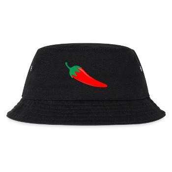 Lustiges Hot Chilli T-Shirt - Kinder Bucket Hat - Schwarz - Vorne