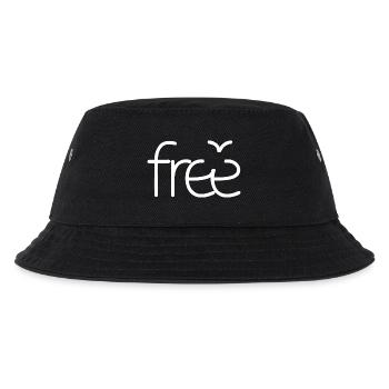 Free (dark) - Kids’ Bucket Hat - black - Front