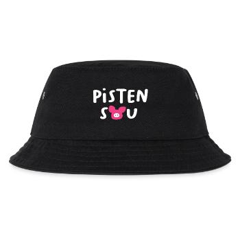 Pistensau Schwein Handschrift Après-Ski Skiurlaub - Kinder Bucket Hat - Schwarz - Vorne