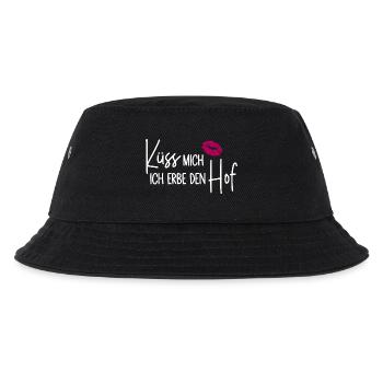 Küss mich Ich erbe den Hof - Hoferbe - Hoferbin - Kinder Bucket Hat - Schwarz - Vorne