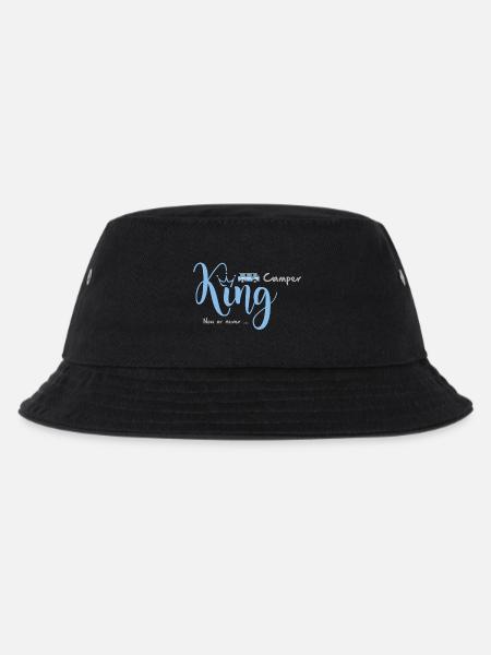 Camper King - Kinder Bucket Hat - Schwarz