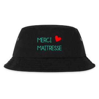 GELIEBTE. VIELEN DANK. DANKE HERRIN - Kinder Bucket Hat - Schwarz - Vorne