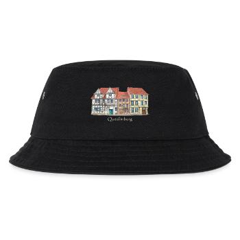 Quedlinburg, Welterbestadt Deutschland, Zeichnung - Kinder Bucket Hat - Schwarz - Vorne