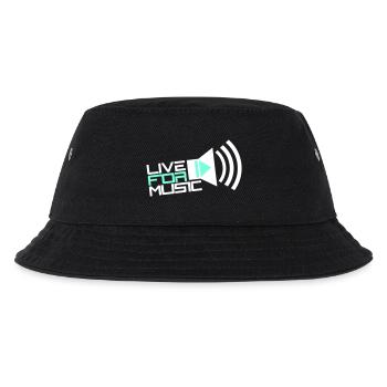 Live for Music Lautsprecher Spruch Leben für Musik - Kinder Bucket Hat - Schwarz - Vorne