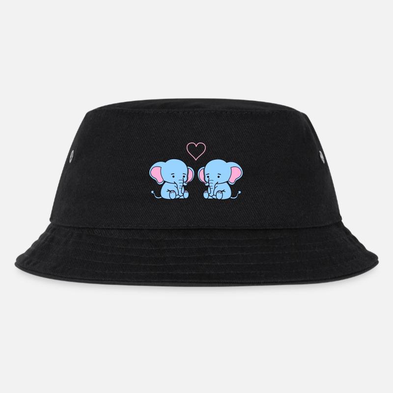elephant love - Kinder Bucket Hat - Schwarz