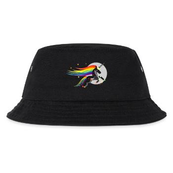 Schwarzes Einhorn – Mystisch und farbenfroh - Kinder Bucket Hat - Schwarz - Vorne
