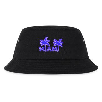 Miami Beach USA Palme Strand Sonne Amerika Reise - Kinder Bucket Hat - Schwarz - Vorne