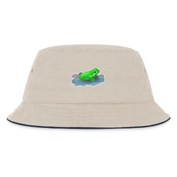 Frog - Kids’ Bucket Hat - ecru/navy - Front