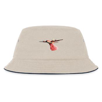 C-130 Löschflugzeug - Kinder Bucket Hat - Natur/Navy - Vorne
