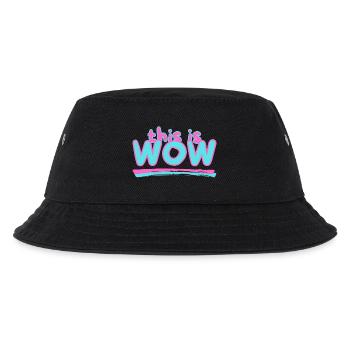 This is WOW - Kinder Bucket Hat - Schwarz - Vorne