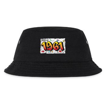 Timeless 1961 Graffiti – 64 Jahre urbane Coolness - Kinder Bucket Hat - Schwarz - Vorne