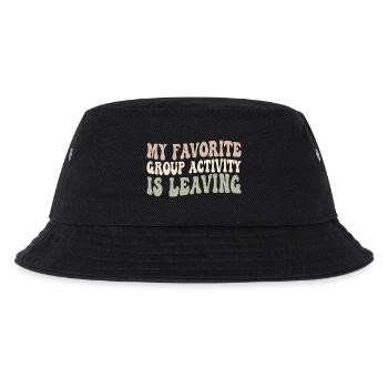 Meine Lieblingsaktivität in der Gruppe ist das Verlassen - Kinder Bucket Hat - Schwarz - Vorne