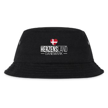 Herzensland Dänemark Skandinavien Urlaub Reise - Kinder Bucket Hat - Schwarz - Vorne