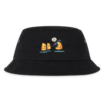 Sagen Menschen - Kinder Bucket Hat - Schwarz - Vorne