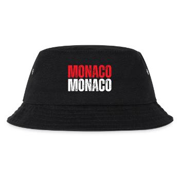 Monaco-Flagge, monegassischer Stolz - Kinder Bucket Hat - Schwarz - Vorne