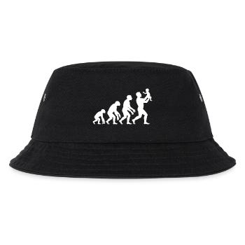 Evolution vom Affen zum Vater - Kinder Bucket Hat - Schwarz - Vorne