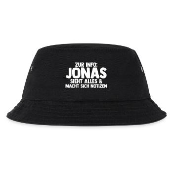 Jonas - Kinder Bucket Hat - Schwarz - Vorne