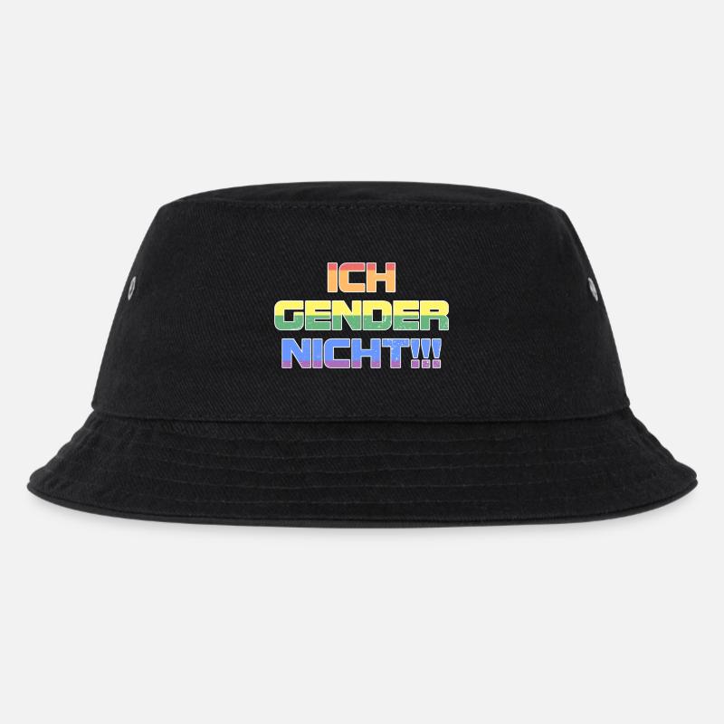 Ich gender nicht - Kinder Bucket Hat - Schwarz