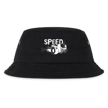 Speed Formula Auto - Rennsport Illustration - Kinder Bucket Hat - Schwarz - Vorne