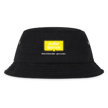 Außer Betrieb – Geduldsfaden gerissen Spruchmotiv - Kinder Bucket Hat - Schwarz - Vorne
