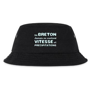 UN BRETON NE CONFOND PAS VITESSE ET PRÉCIPITATIONS - Bob Enfant - noir - Devant