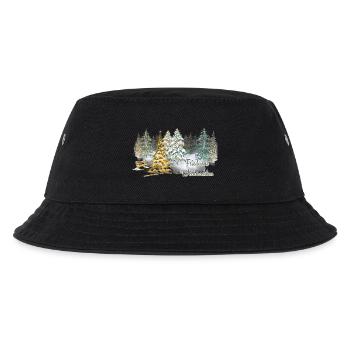 Friedvolle Weihnachten im Winterwald im Advent - Kinder Bucket Hat - Schwarz - Vorne