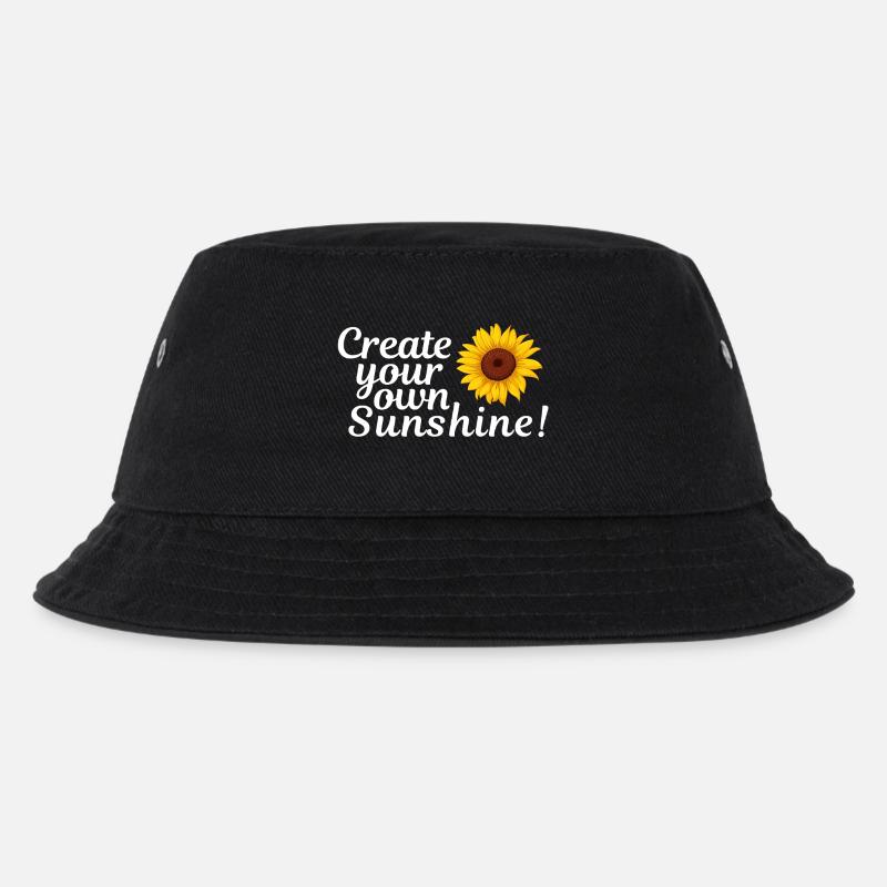 Sonnenblumen-Feeling: Deine eigene Sonne - Kinder Bucket Hat - Schwarz