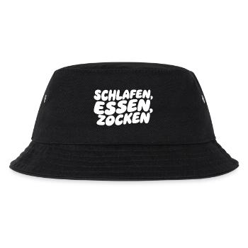 Sleeping, eating, gaming – gamer's everyday life - Kids’ Bucket Hat - black - Front