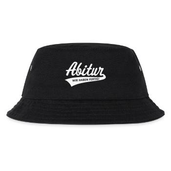 Abitur – Wir Haben Fertig! (Schulabschluss, White) - Kinder Bucket Hat - Schwarz - Vorne