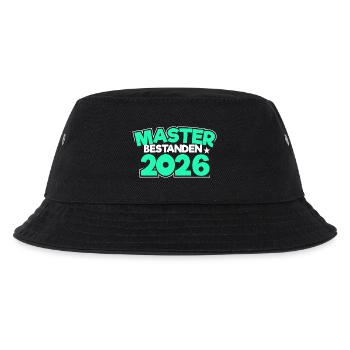 Master 2026 Masterabschluss Promotion Sponsion - Kinder Bucket Hat - Schwarz - Vorne