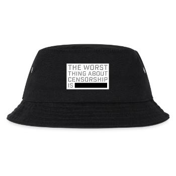 The Worst Thing About Censorship Is Funny Irony - Kids’ Bucket Hat - black - Front
