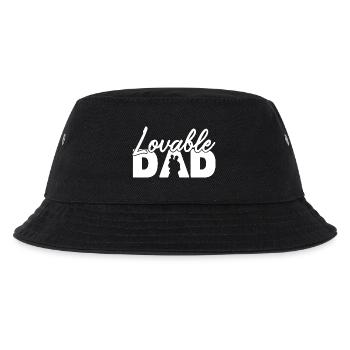 Liebenswerter Vater Ästhetische Typografie Vaterschaft - Kinder Bucket Hat - Schwarz - Vorne