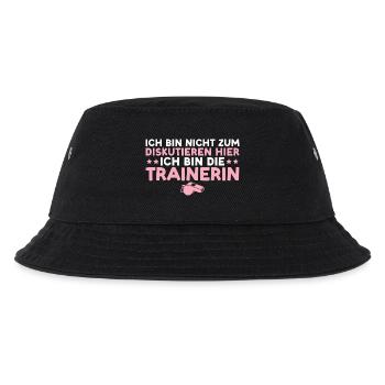Trainerin Nicht zum diskutieren hier Coaching - Kinder Bucket Hat - Schwarz - Vorne