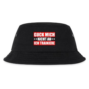 Guck mich nicht an Bodybuilding Gym Kraftsport - Kinder Bucket Hat - Schwarz - Vorne
