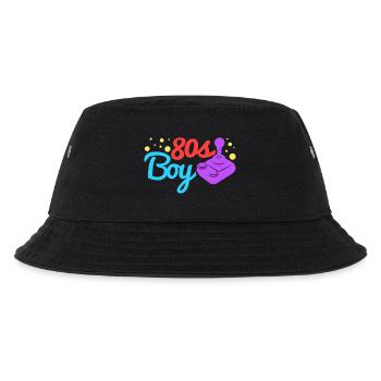80er Jahre Junge - Kinder Bucket Hat - Schwarz - Vorne