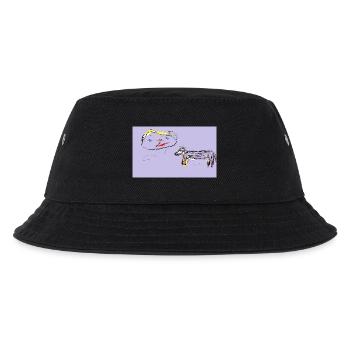 The square was empty, yet the dog refused to leave - Kids’ Bucket Hat - black - Front