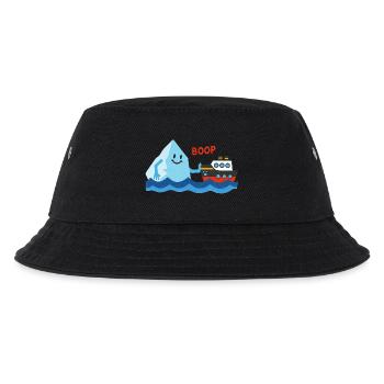 Freundlicher Eisberg stupst ein Schiff - Kids’ Bucket Hat - black - Front