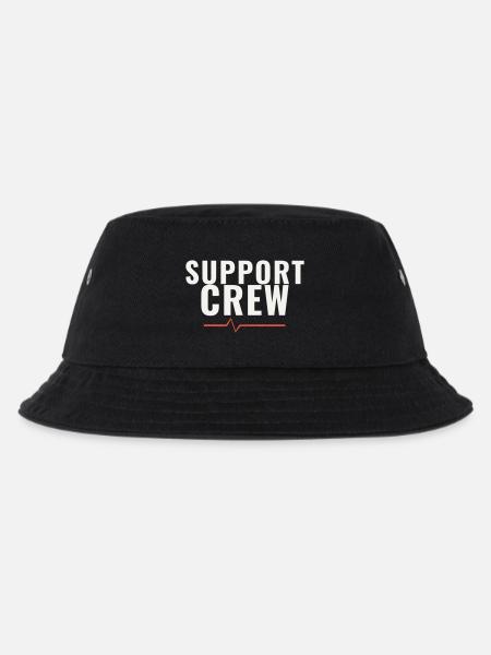 Support Crew Marathon Run Team Motivation Sports - Kids’ Bucket Hat - black
