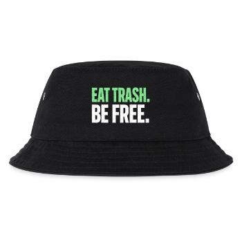 Eat Trash Be Free Spruch Fast Food Humor - Kinder Bucket Hat - Schwarz - Vorne