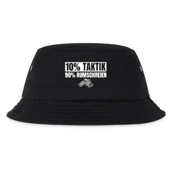 Fußballtrainer 10% Taktik 90% Rumschreien - Kinder Bucket Hat - Schwarz - Vorne