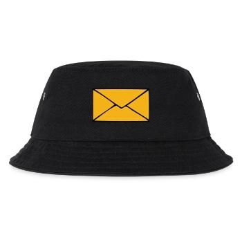 Briefumschlag - Kinder Bucket Hat - Schwarz - Vorne