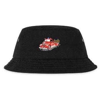 Feuerwehr - Kinder Bucket Hat - Schwarz - Vorne