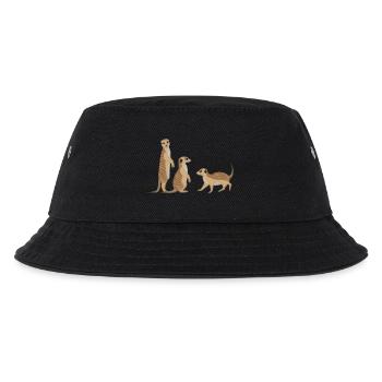 Erdmännchen drei - Kinder Bucket Hat - Schwarz - Vorne