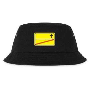 Ortsausgangsschild Leer - Kinder Bucket Hat - Schwarz - Vorne
