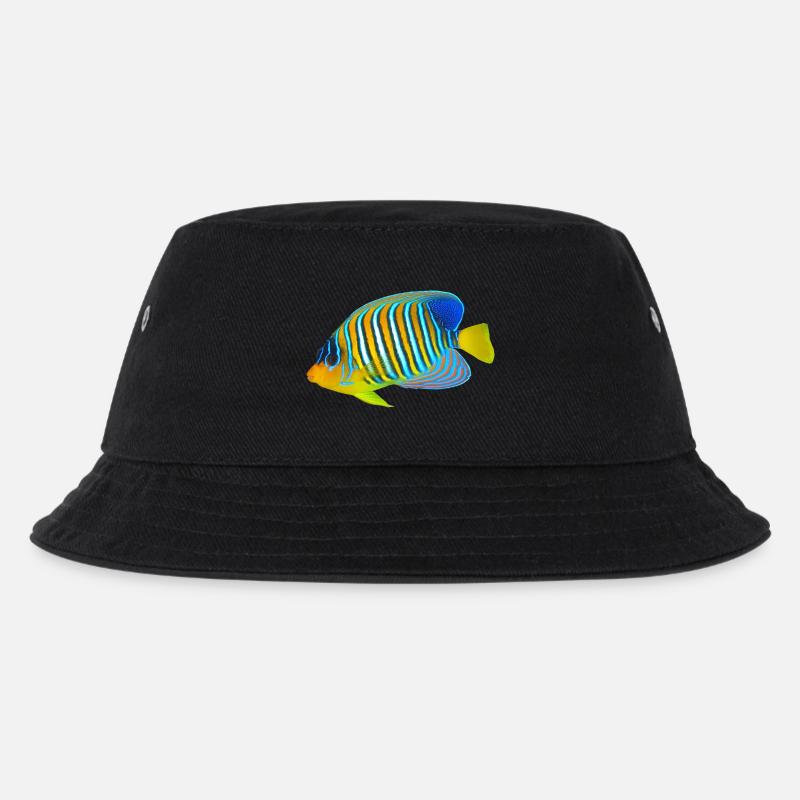 fish - Kids’ Bucket Hat - black
