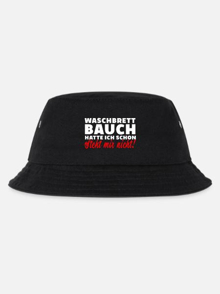 Waschbrettbauch steht mir nicht spruch lustig dick - Kinder Bucket Hat - Schwarz