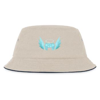 Controller with joins (pastel turquoise) - Kids’ Bucket Hat - ecru/navy - Front